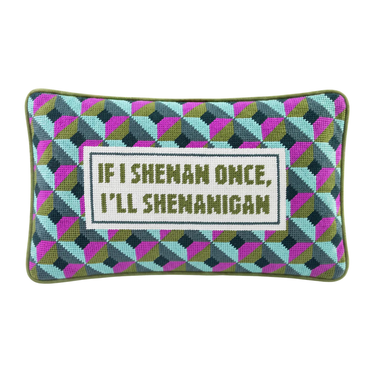 Shenanigans Needlepoint Pillow