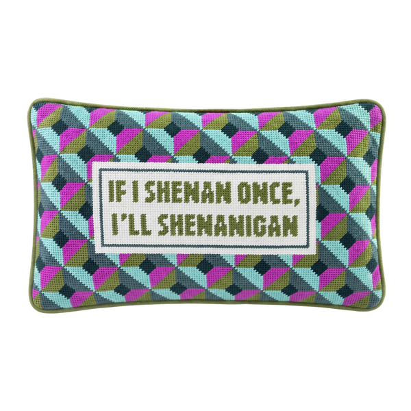 Shenanigans Needlepoint Pillow