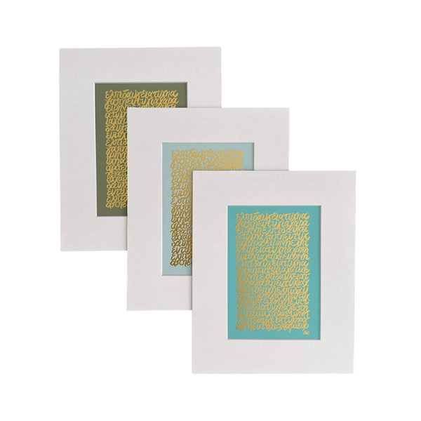 7 Wishes Gold Foil Print