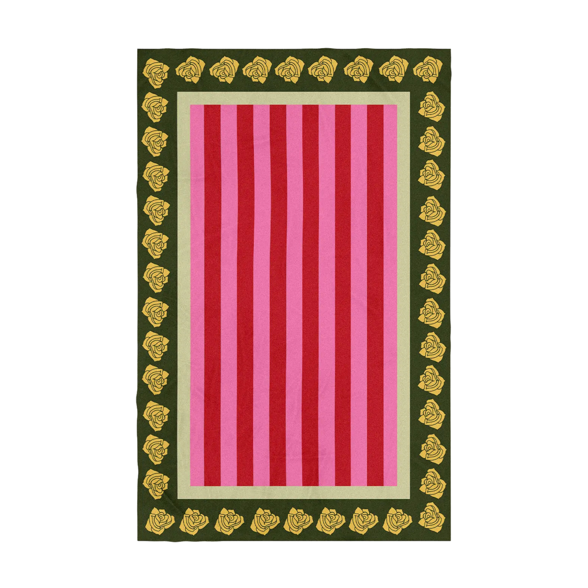 Stripes and Roses Tablecloth