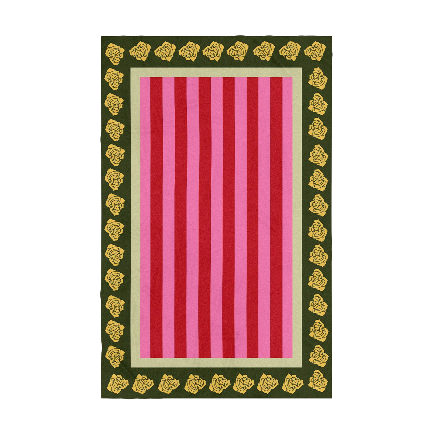 Stripes and Roses Tablecloth