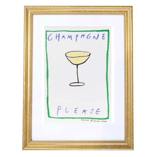 Champagne Please Art Print