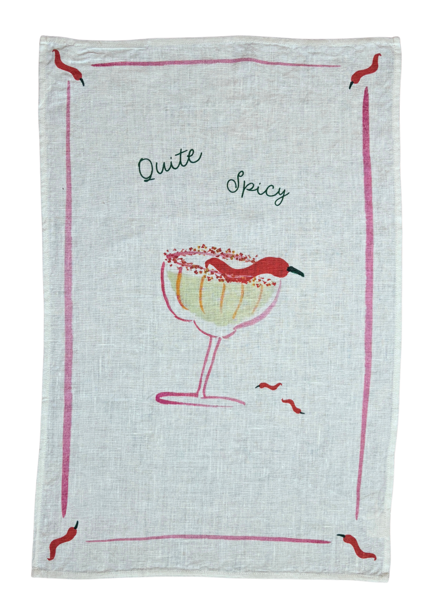 Quite Spicy - Picante Spicy Margs Linen Teatowel
