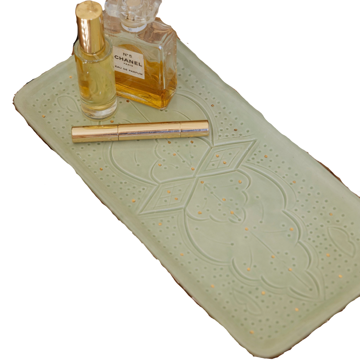 Long Decorative Tray - Empreinte Gold