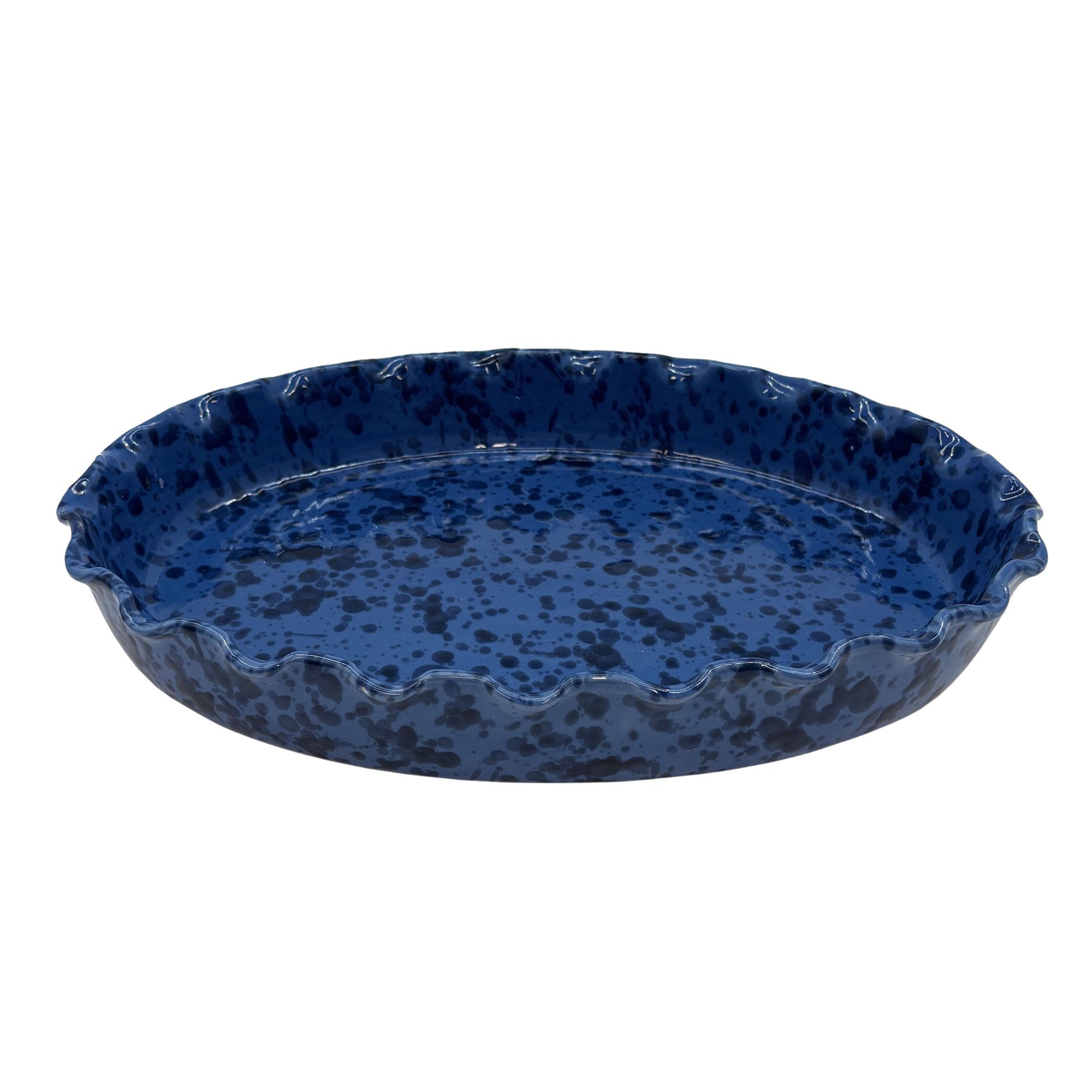 Frill Edge Splatterware Dish