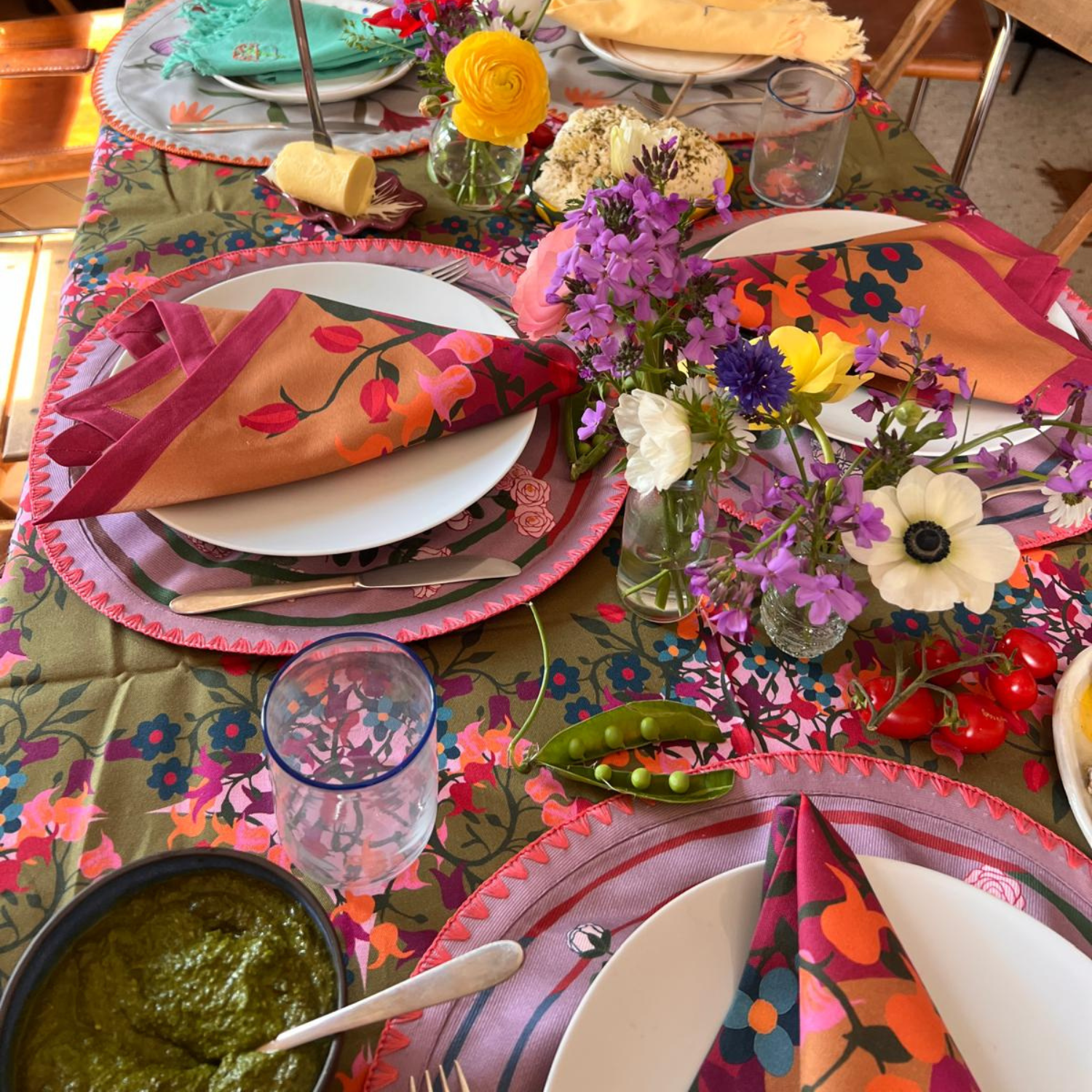 Blumen Orange Napkins | Set of 6