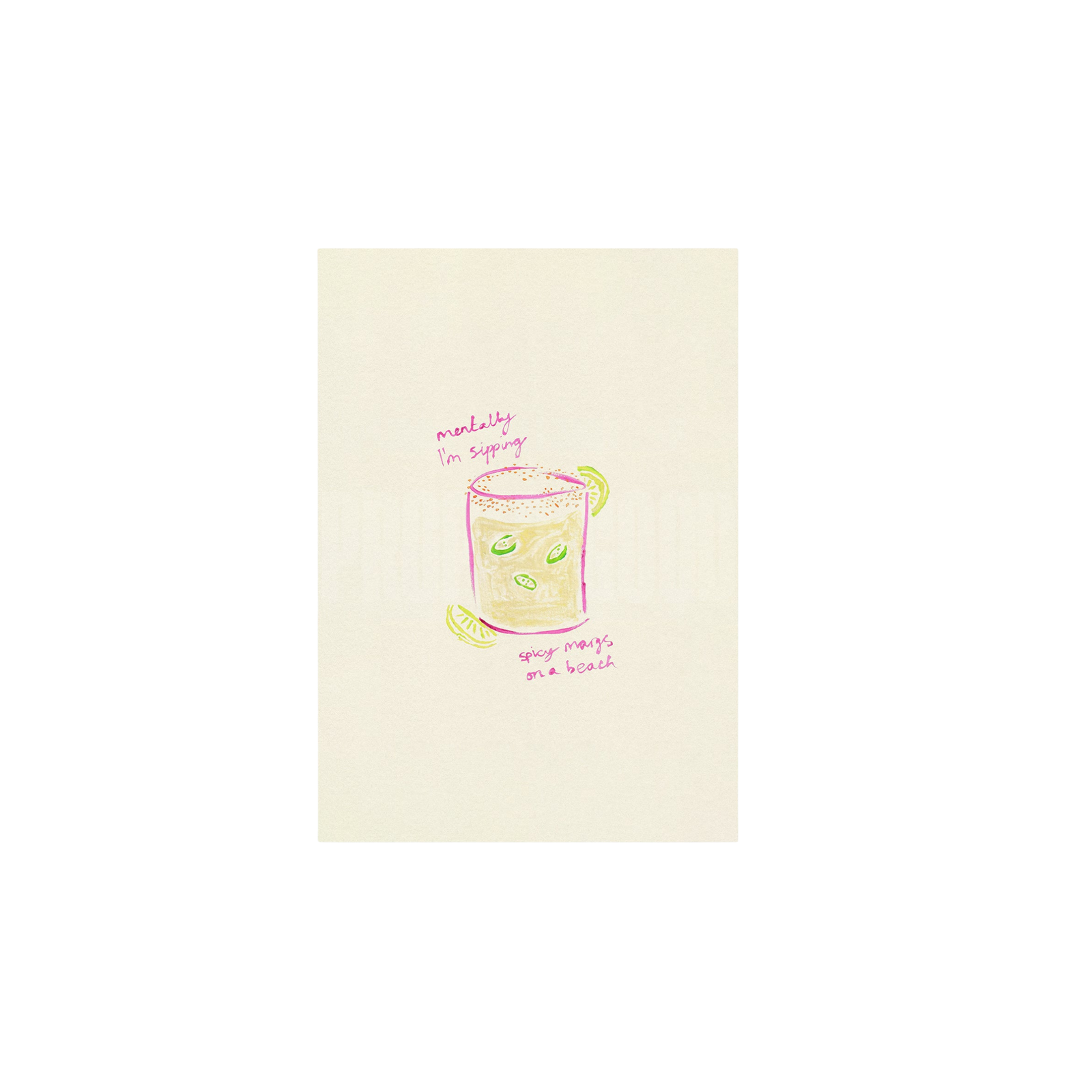 Sippin Spicy Margs Hand Painted Print