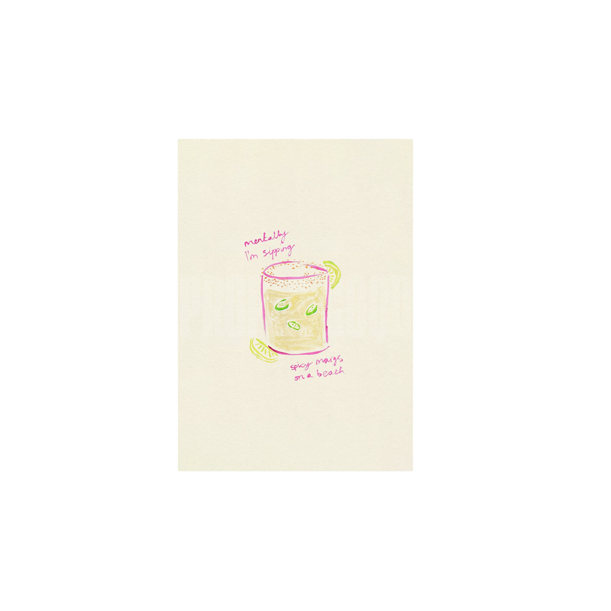 Sippin Spicy Margs Hand Painted Print