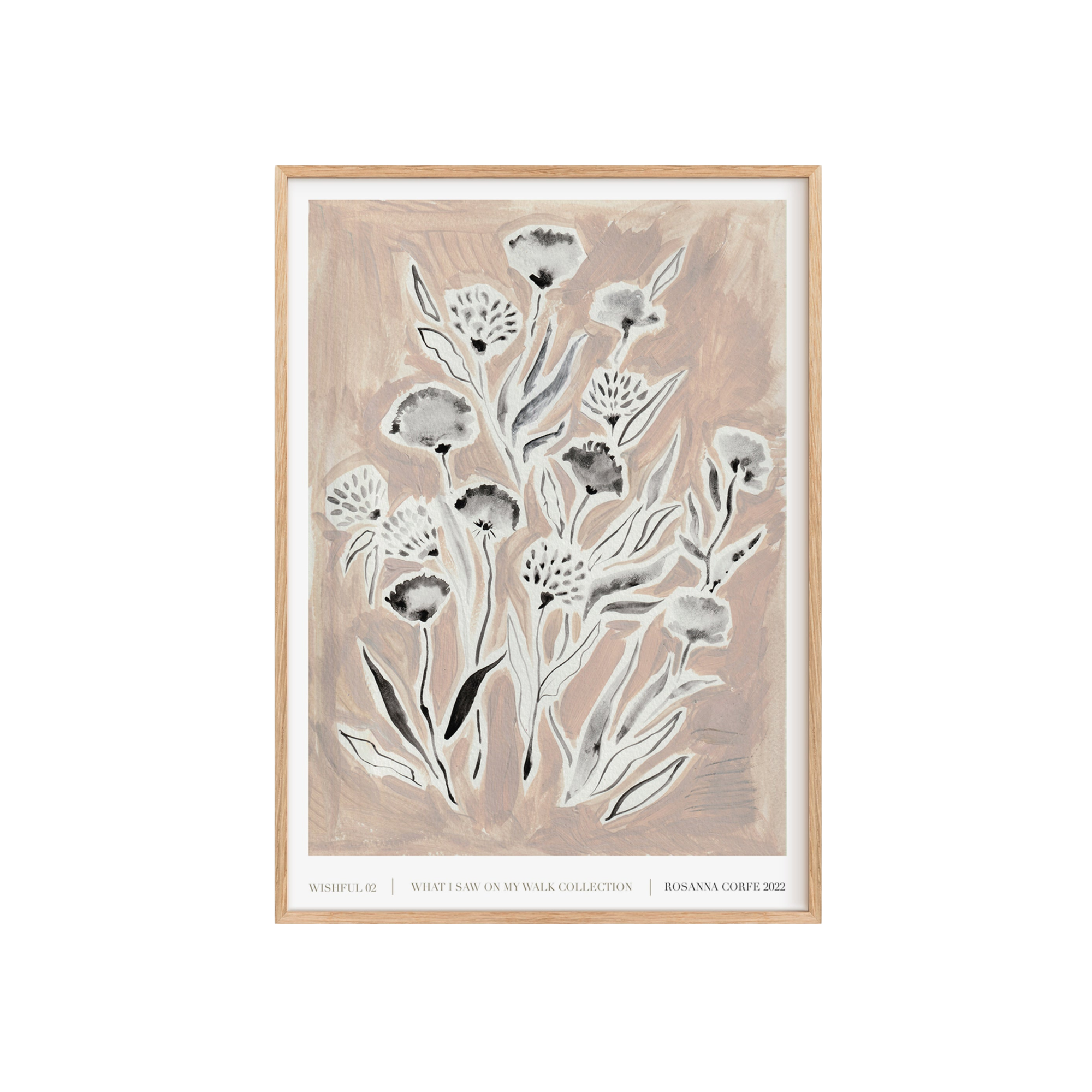 Wishful Pink Floral Art Print