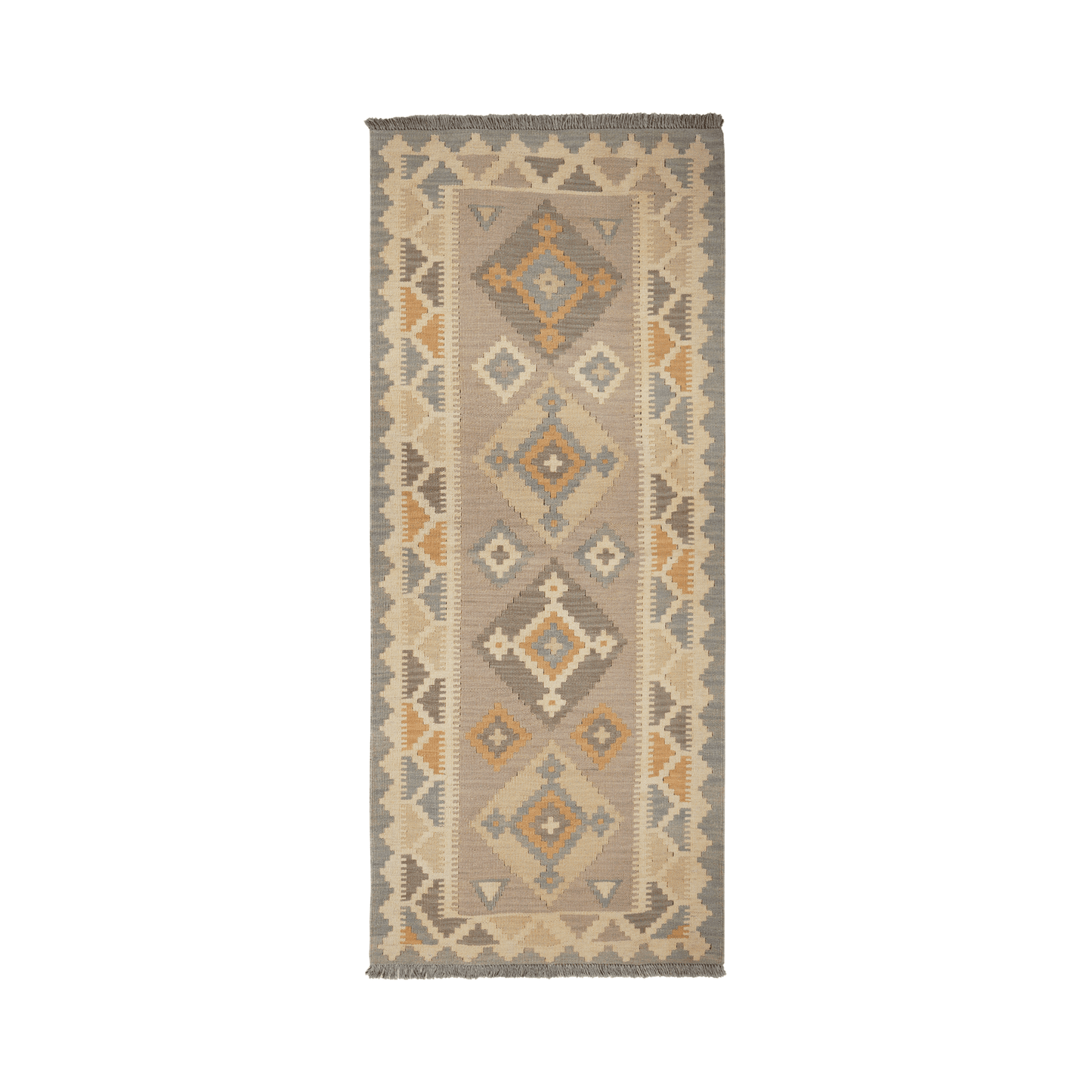 Kelim Gashgai Handwoven – Grey, 200 x 84cm