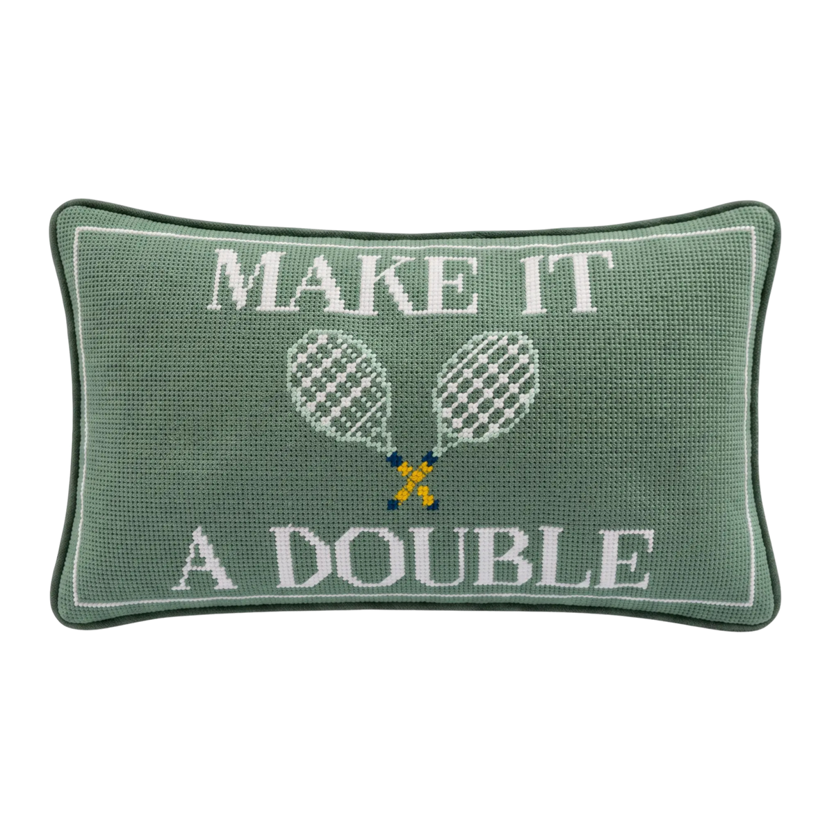 Make It A Double Needlepoint Pillow