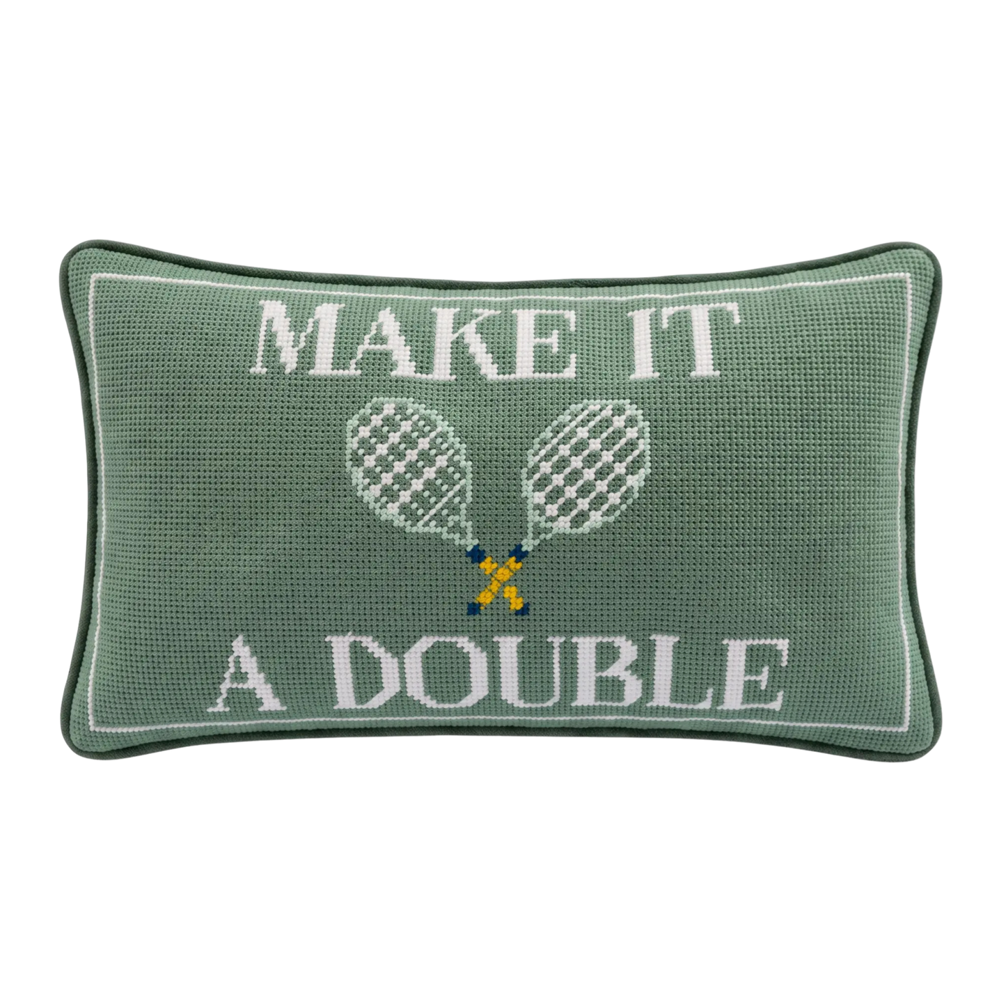 Make It A Double Needlepoint Pillow