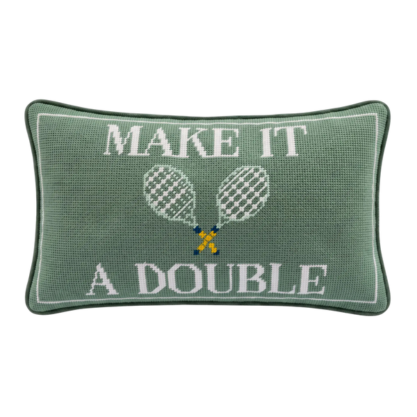 Make It A Double Needlepoint Pillow