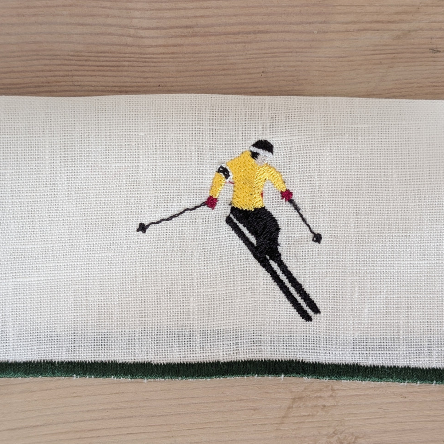 SKI Embroidered Cocktail Napkins (Set of 6)