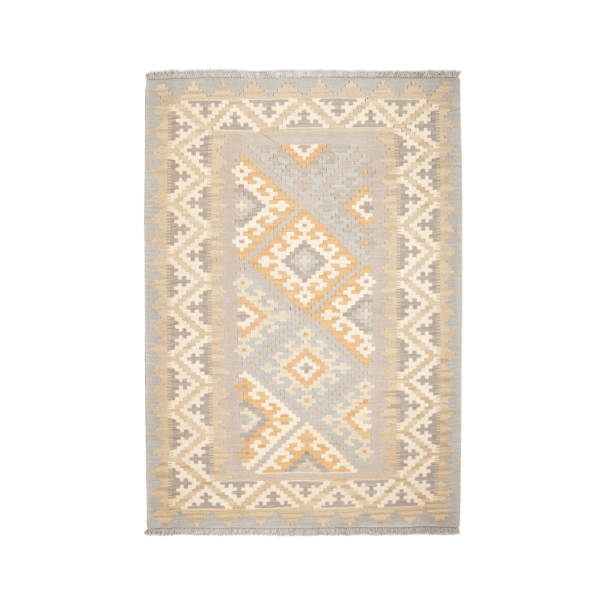 Kelim Gashgai Handwoven – Grey, 172 x 120cm