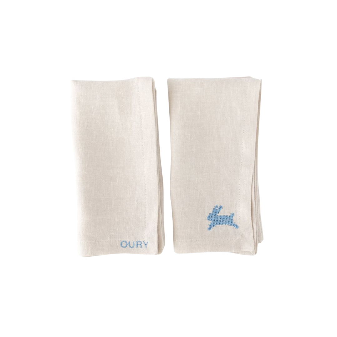 Easter Beige Linen Napkins (Set of 2)