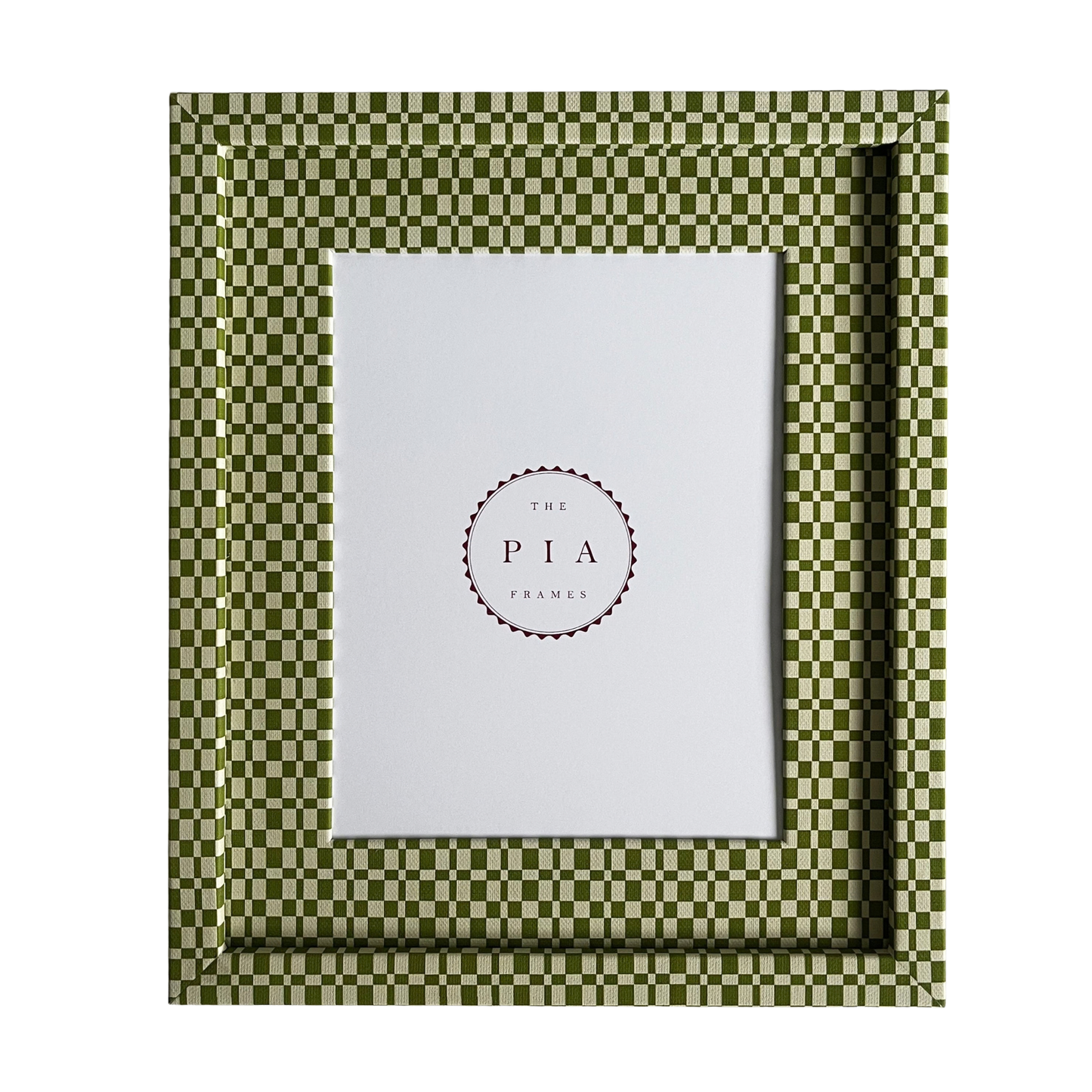 Green & Beige Checkered Frame