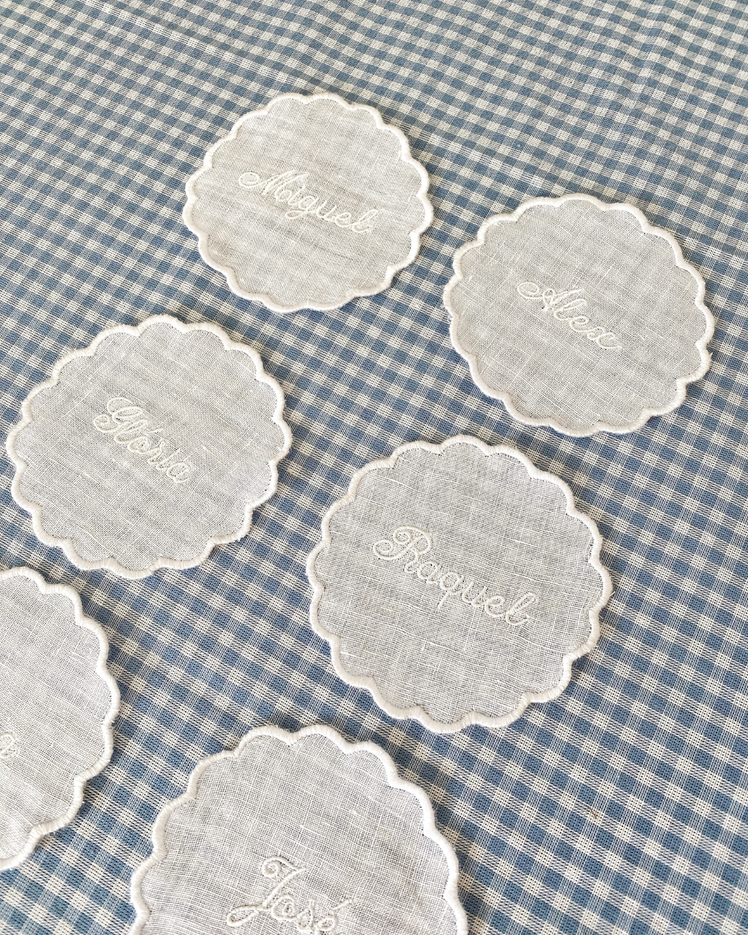 Personalised White Coaster/Bread Plate
