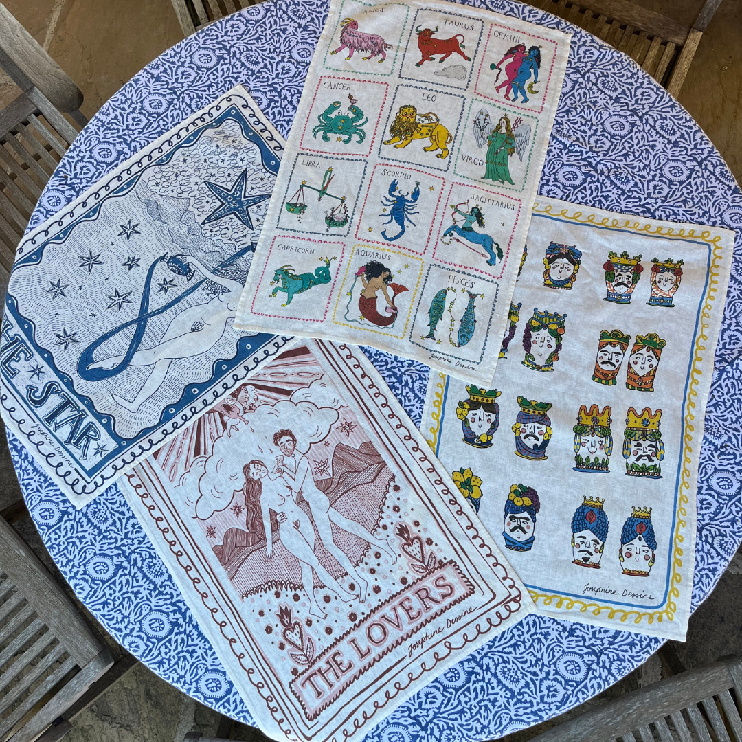 Sicilian Lovers Tea Towel