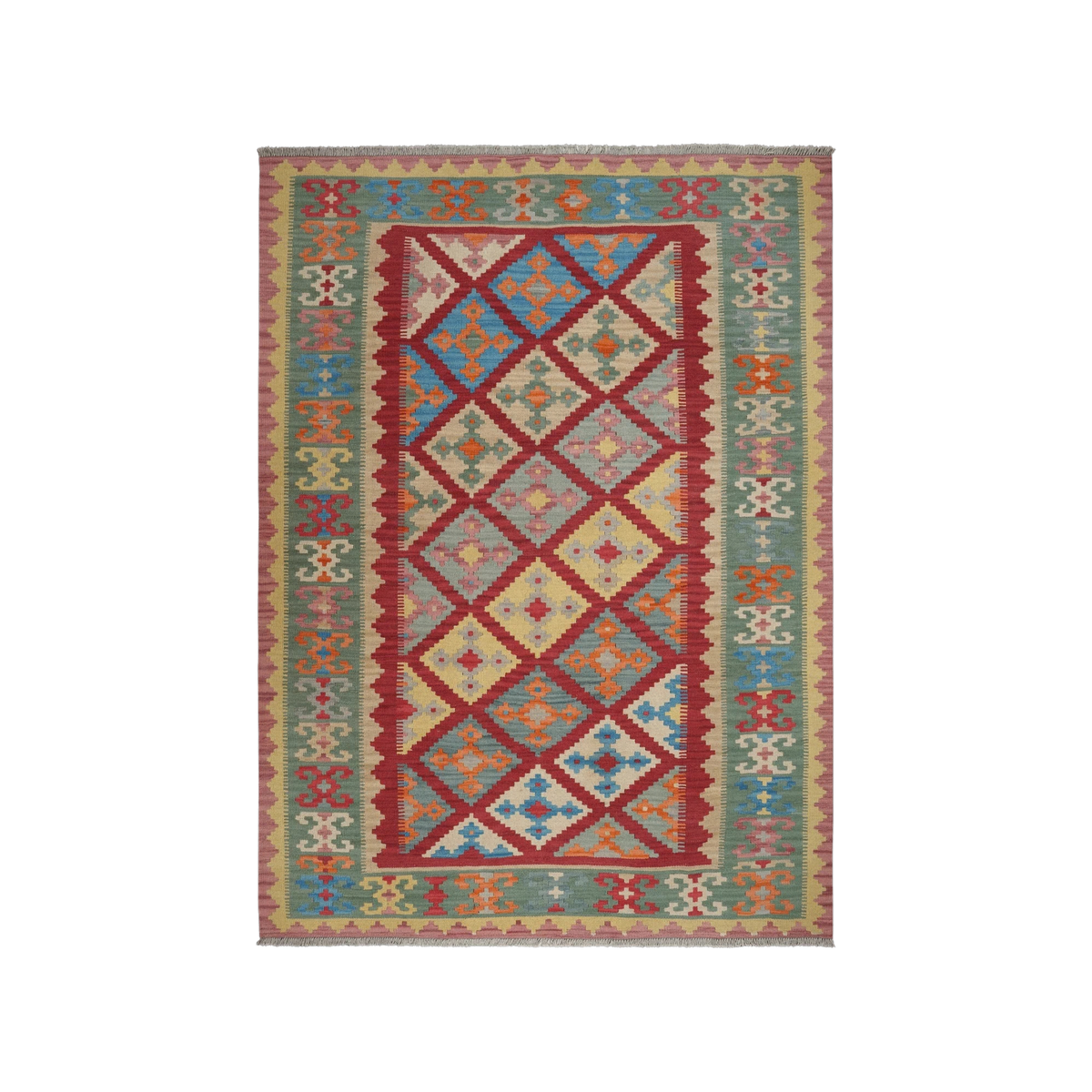 Gashgai Kilim · Hand-woven – Red, 251x183 cm