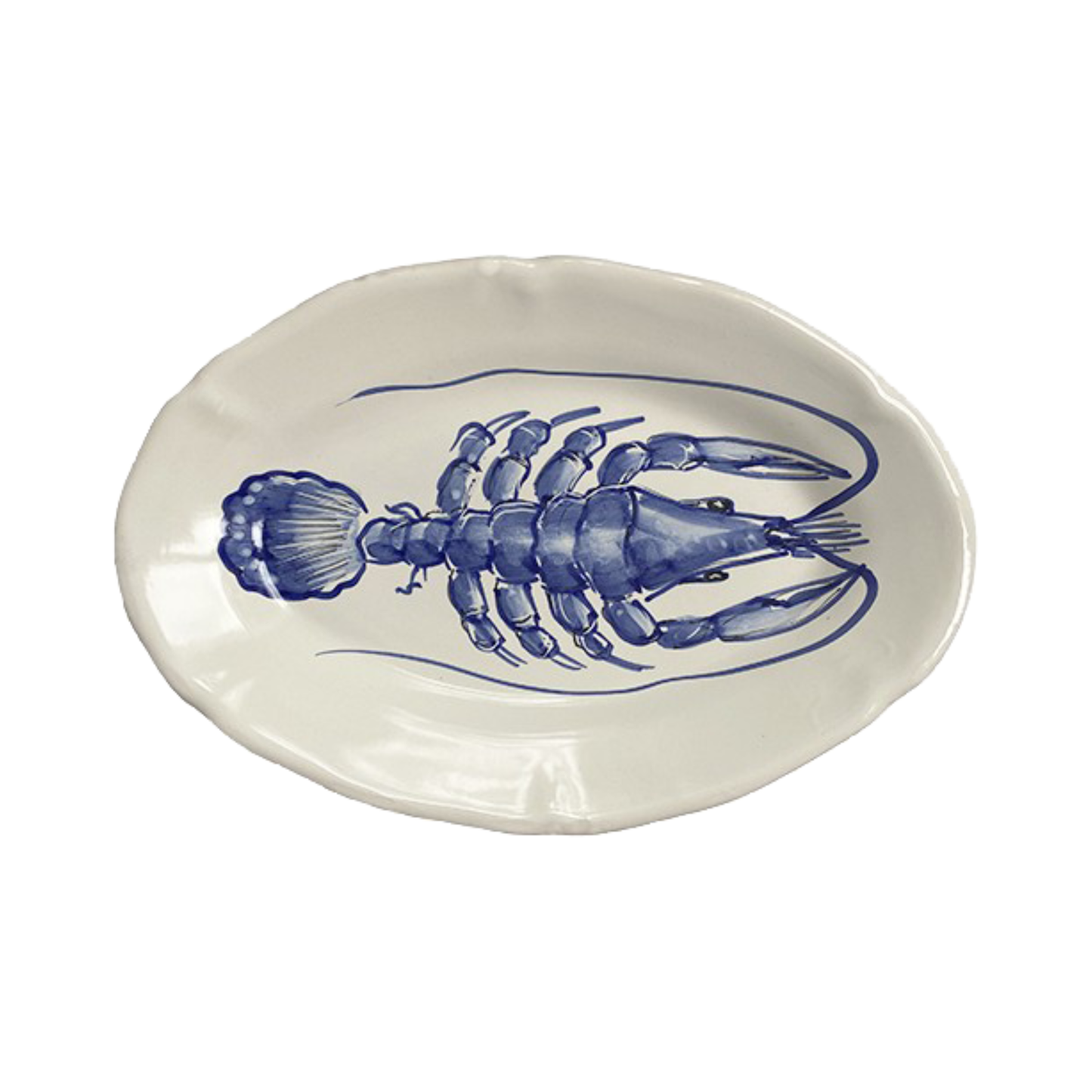 Oval Serving Platter Mare 30 cm Lobster Blue