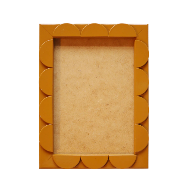 Mustard Lacquered Scallop Frame