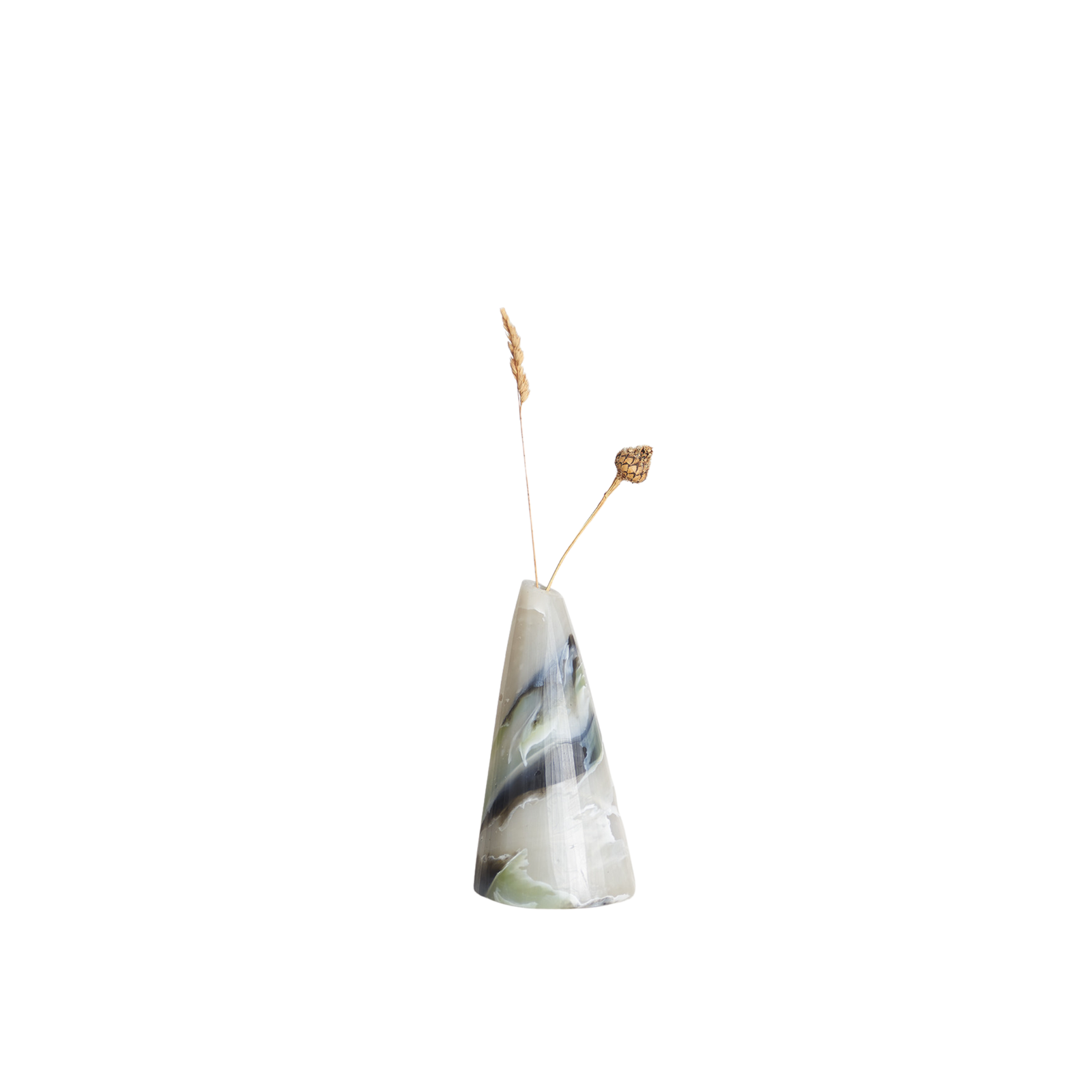 Recycled Plastic Marbled Bud Vase - Sage Peaks