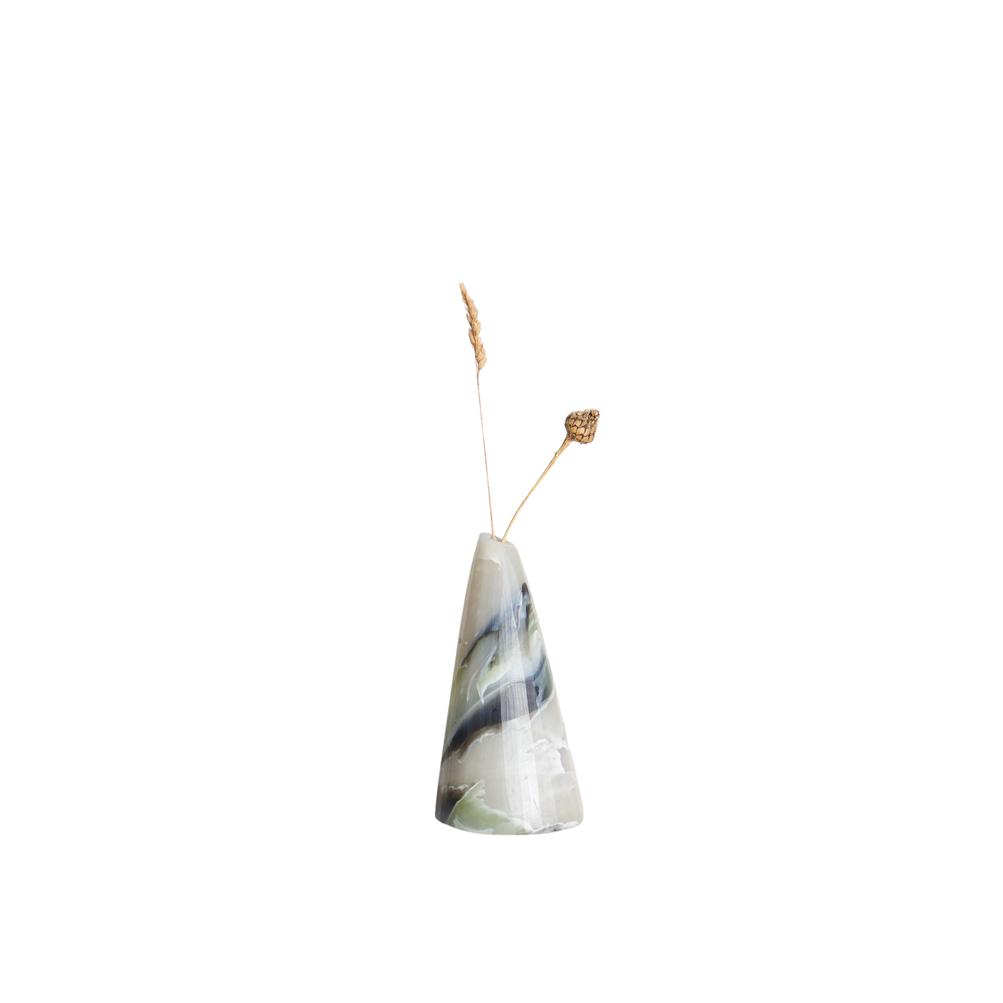 Recycled Plastic Marbled Bud Vase - Sage Peaks