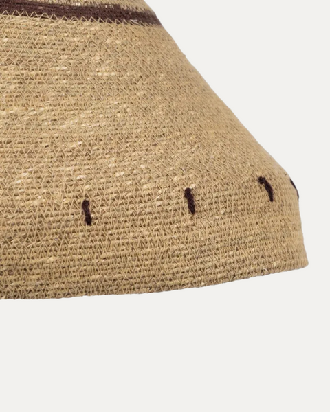Retro Natural-Fibre Pendant Light, 41 x 41 x 22 cm