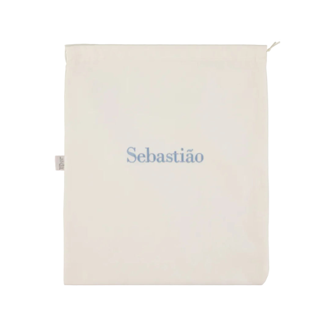 Personalised White Drawstring Bag