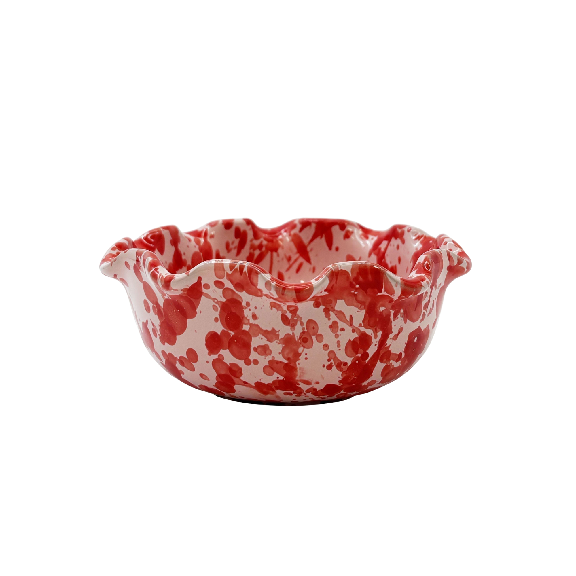 Small Scalloped Splatterware Bowl