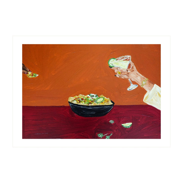 Sharing Nachos and Margaritas Fine Art Print