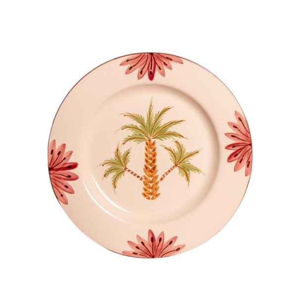 Arabella Side Plate, Green Palm Tree Set of 4