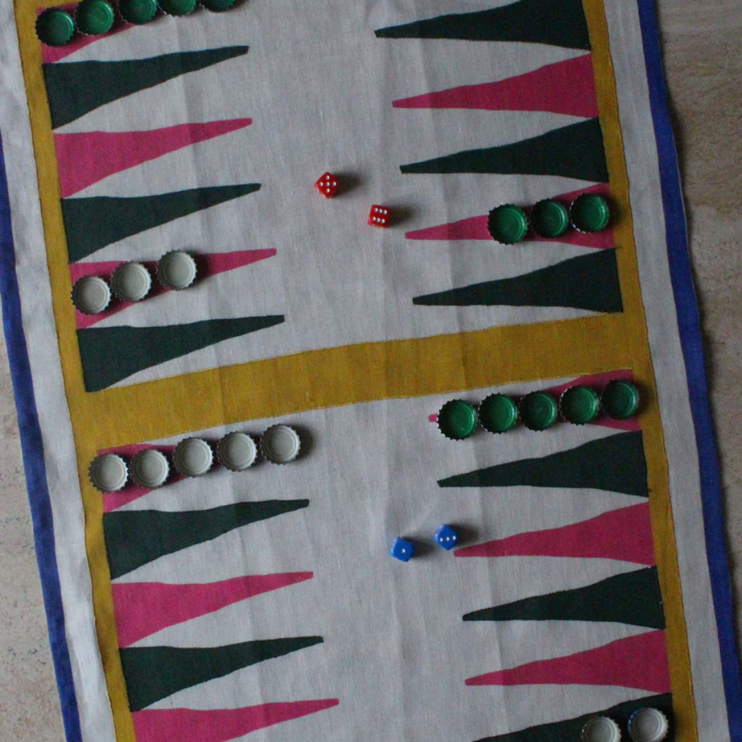 Backgammon Tea Towel