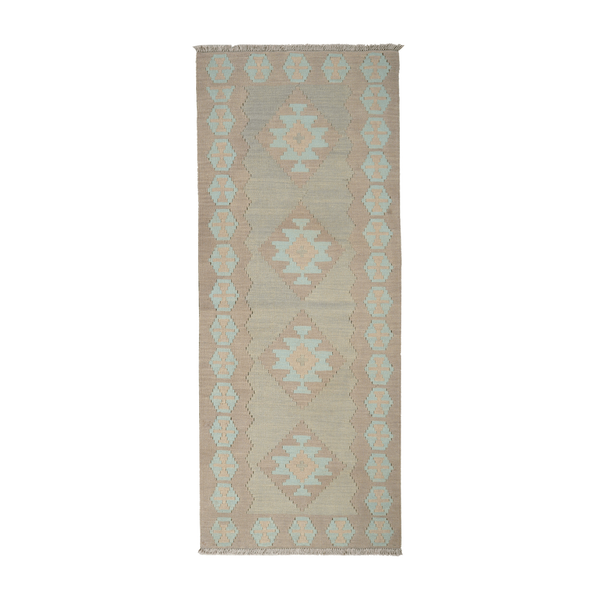 Kilim Gashgai Rug · Hand-Woven - Grey, 195x80 cm