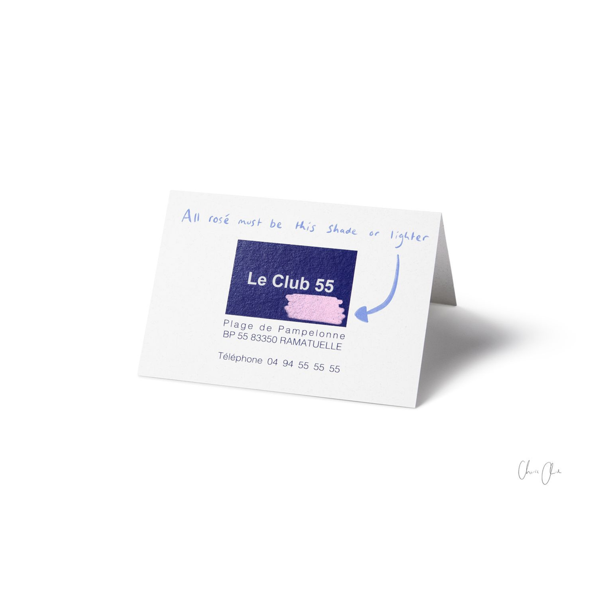 Card at Le Club 55 Print