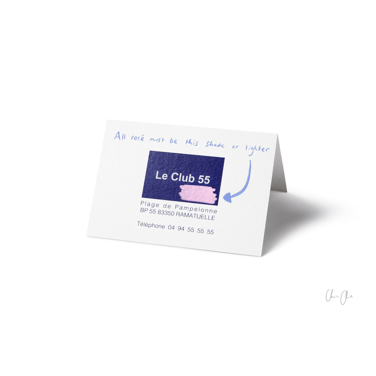 Card at Le Club 55 Print