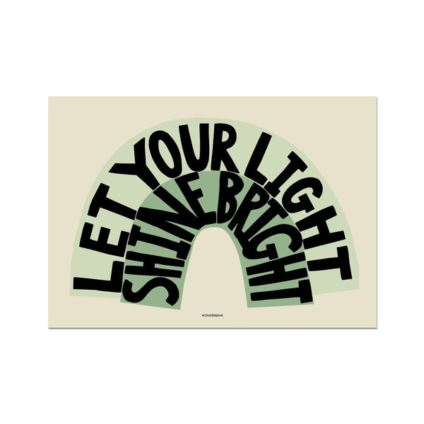 Green Shine Bright Children's Print