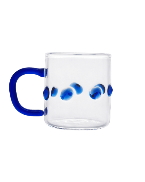 4oz Handblown Glass Espresso Cup -Blue - Issy Granger
