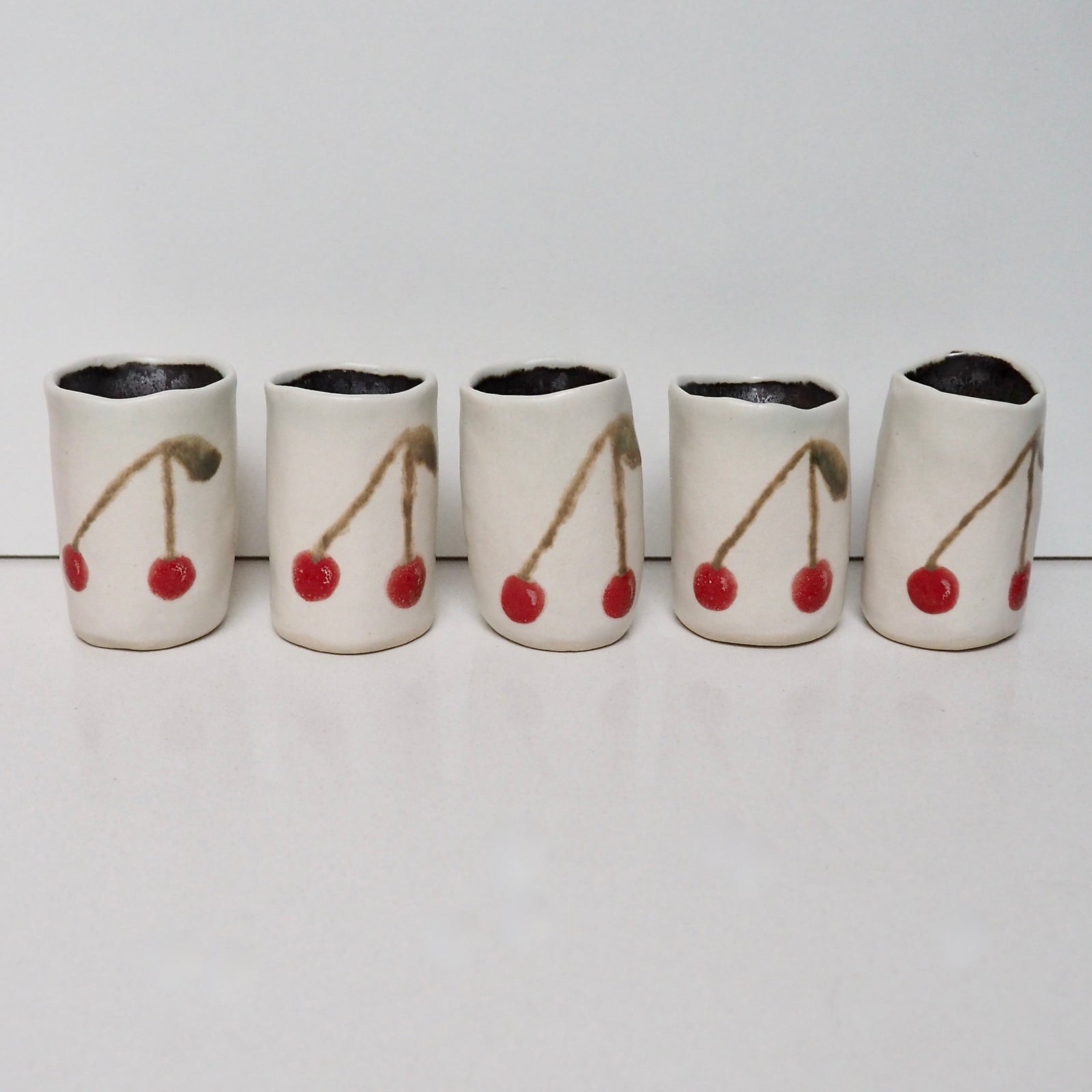 Handmade Mini Ceramic Cherry Vase