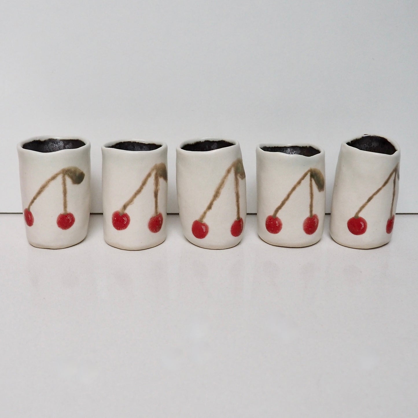 Handmade Mini Ceramic Cherry Vase
