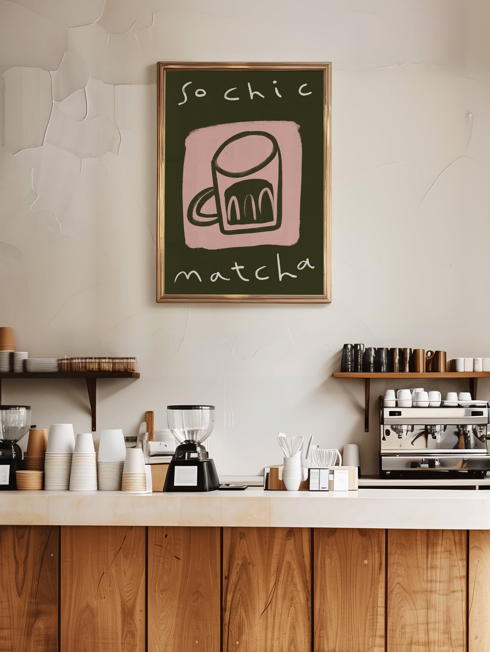 So Chic Matcha | Coffee Print | UNFRAMED