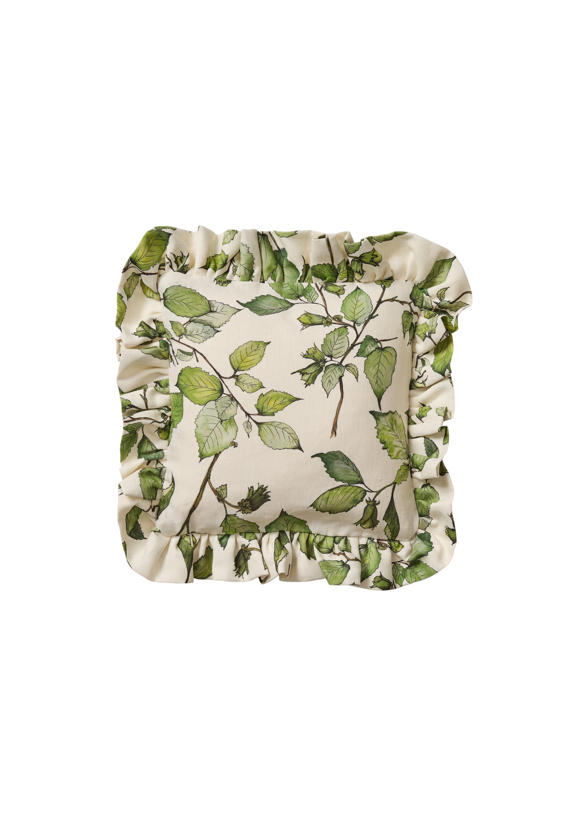 Square Cobnut Frill Cushion