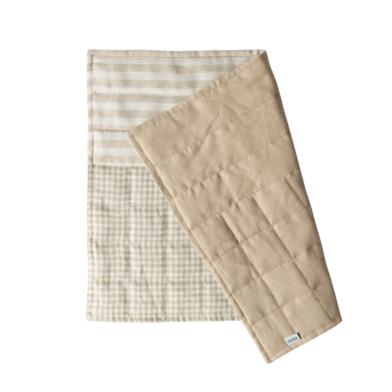 Beige Stripes Linen Placemat