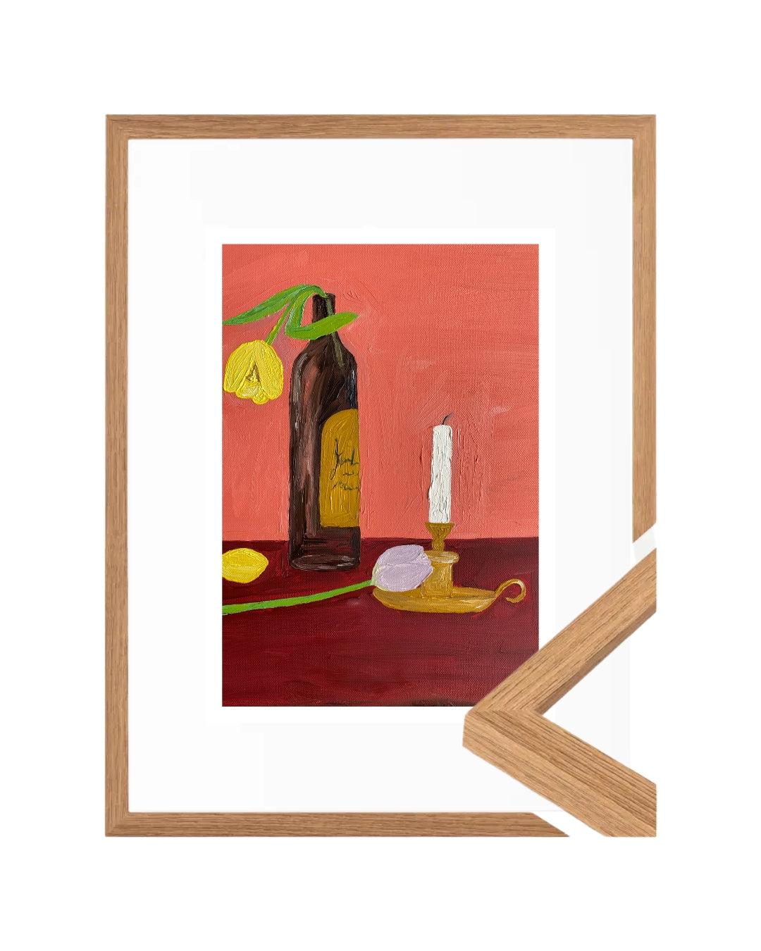 Candles, Wine and Flowers Fine Art Print