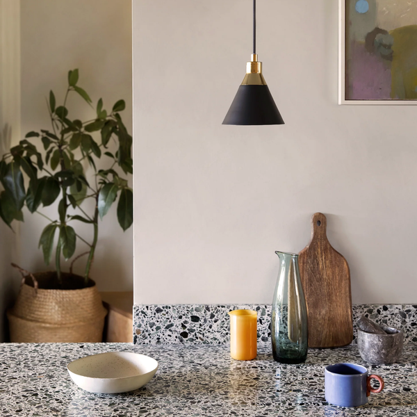 Charcoal Grey Cone Pendent Ceiling Light