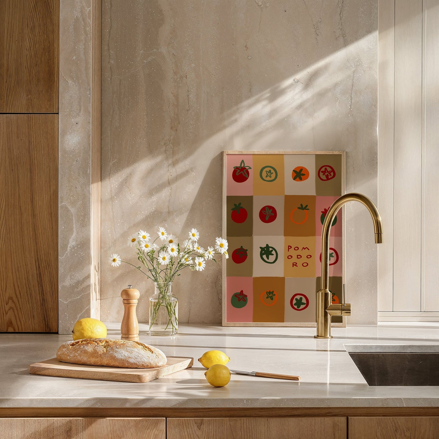 Pomodoro Patchwork | Tomatoes Print | UNFRAMED