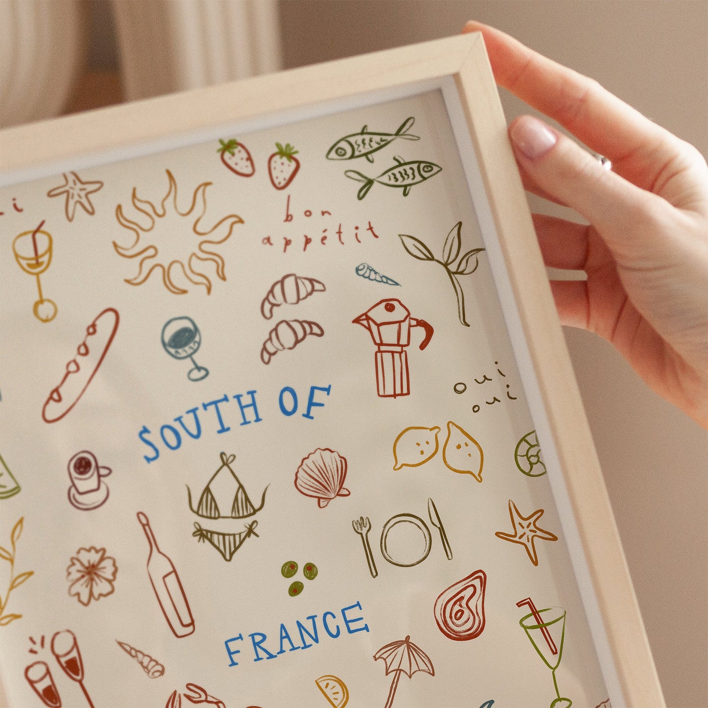South Of France | Seaside Print | UNFRAMED