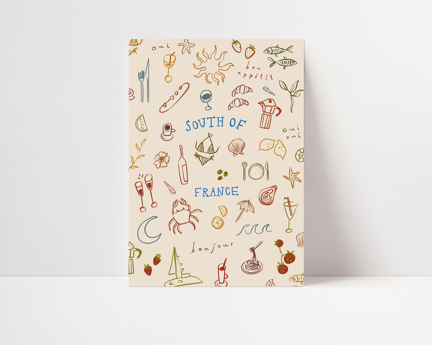 South Of France | Seaside Print | UNFRAMED