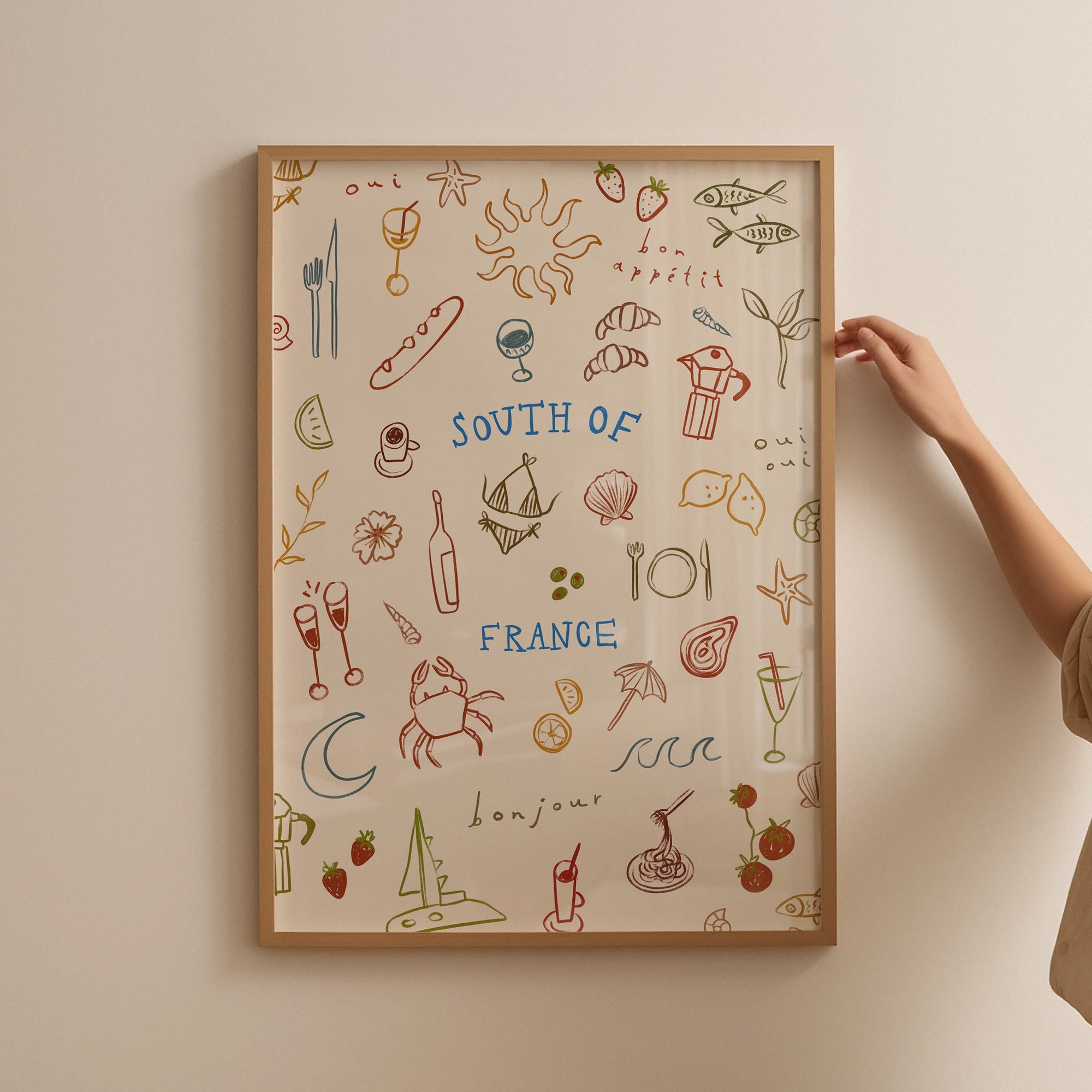 South Of France | Seaside Print | UNFRAMED